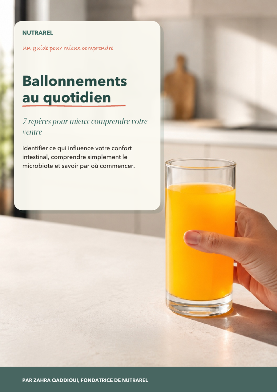 Couverture du guide Ballonnements au quotidien, par Zahra Qaddioui